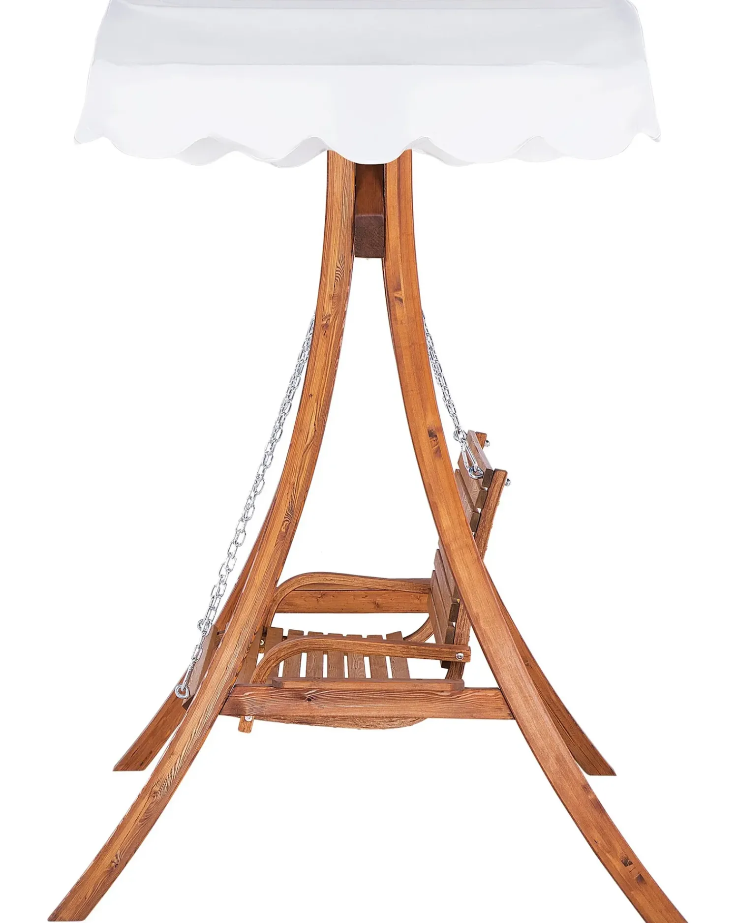 Outlet Beliani Dondolo da giardino ANDRIA Legno di larice Marrone Beige Marrone