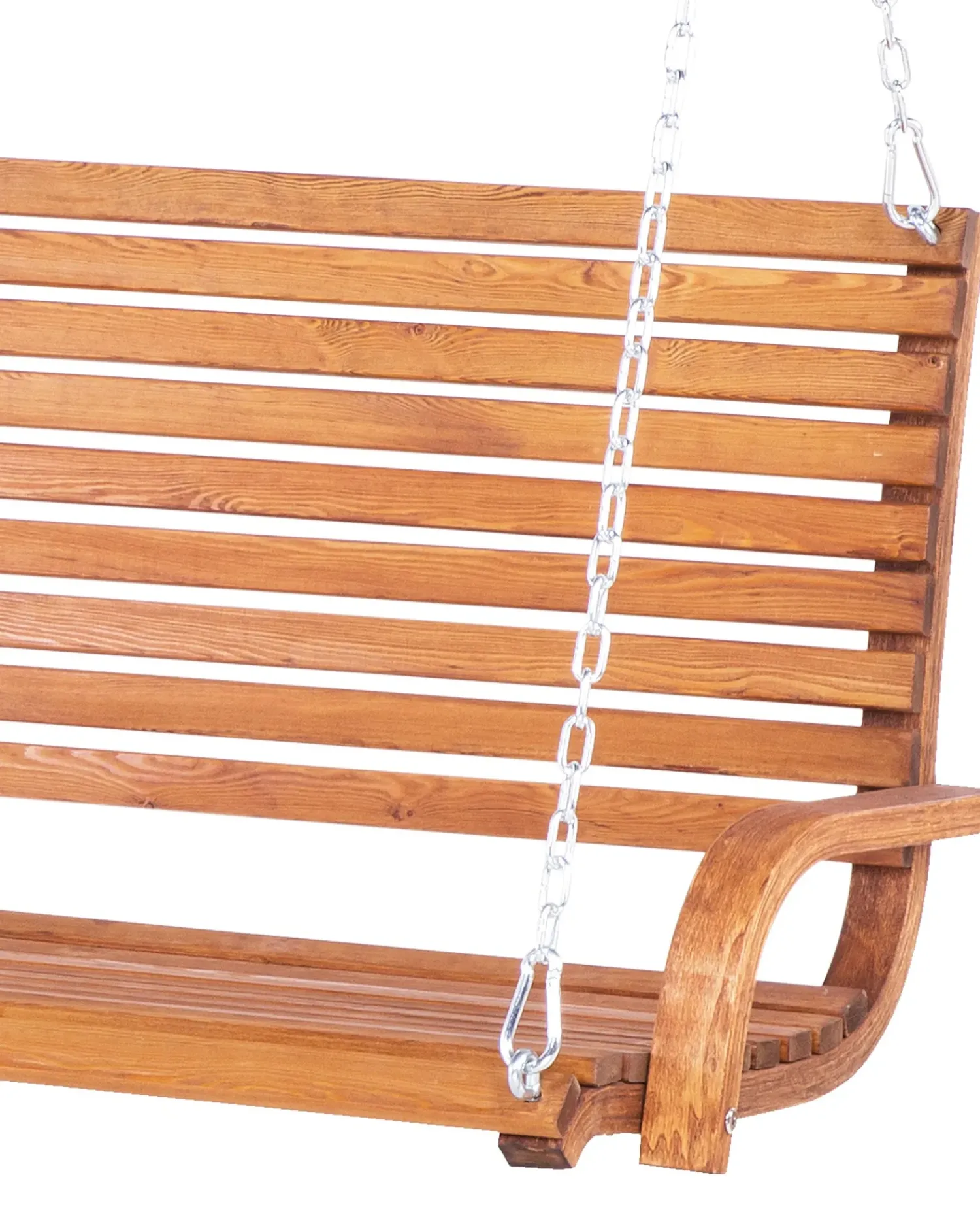 Outlet Beliani Dondolo da giardino ANDRIA Legno di larice Marrone Beige Marrone