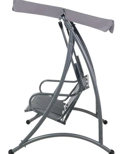 Beliani Dondolo da giardino BOGART Metallo Grigio