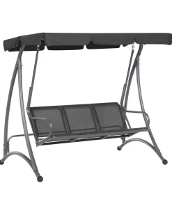 Discount Beliani Dondolo da giardino BOGART Metallo Nero