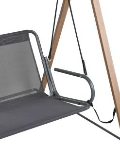 Discount Beliani Dondolo da giardino BONAGIA Metallo Grigio Marrone Grigio