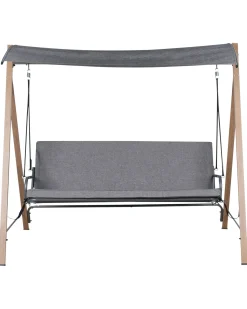 Discount Beliani Dondolo da giardino BONAGIA Metallo Grigio Marrone Grigio