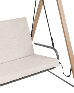 Outlet Beliani Dondolo da giardino BONAGIA Metallo Beige Beige Grigio Marrone