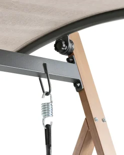 Outlet Beliani Dondolo da giardino BONAGIA Metallo Beige Beige Grigio Marrone