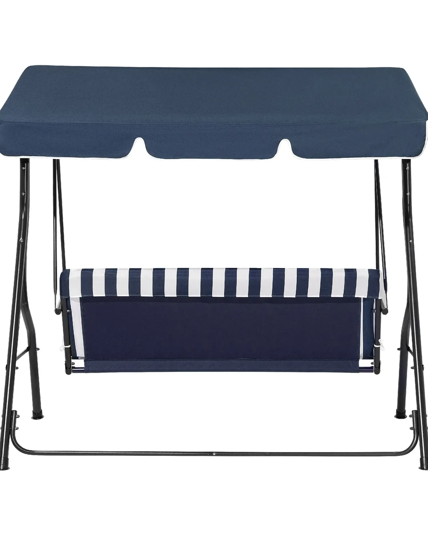 Online Beliani Dondolo da giardino CHAPLIN Metallo Blu scuro Bianco Blu