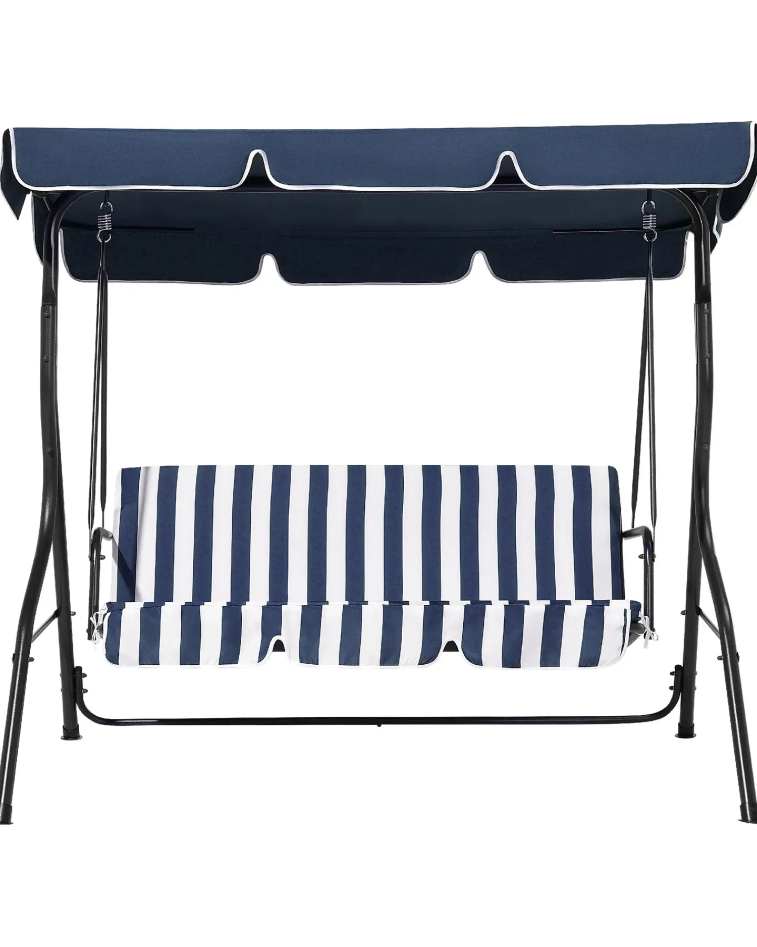 Online Beliani Dondolo da giardino CHAPLIN Metallo Blu scuro Bianco Blu