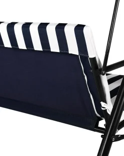 Online Beliani Dondolo da giardino CHAPLIN Metallo Blu scuro Bianco Blu