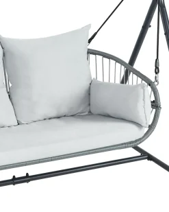 Discount Beliani Dondolo da giardino FIASTRA Metallo chiaro Grigio