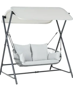 Discount Beliani Dondolo da giardino FIASTRA Metallo chiaro Grigio