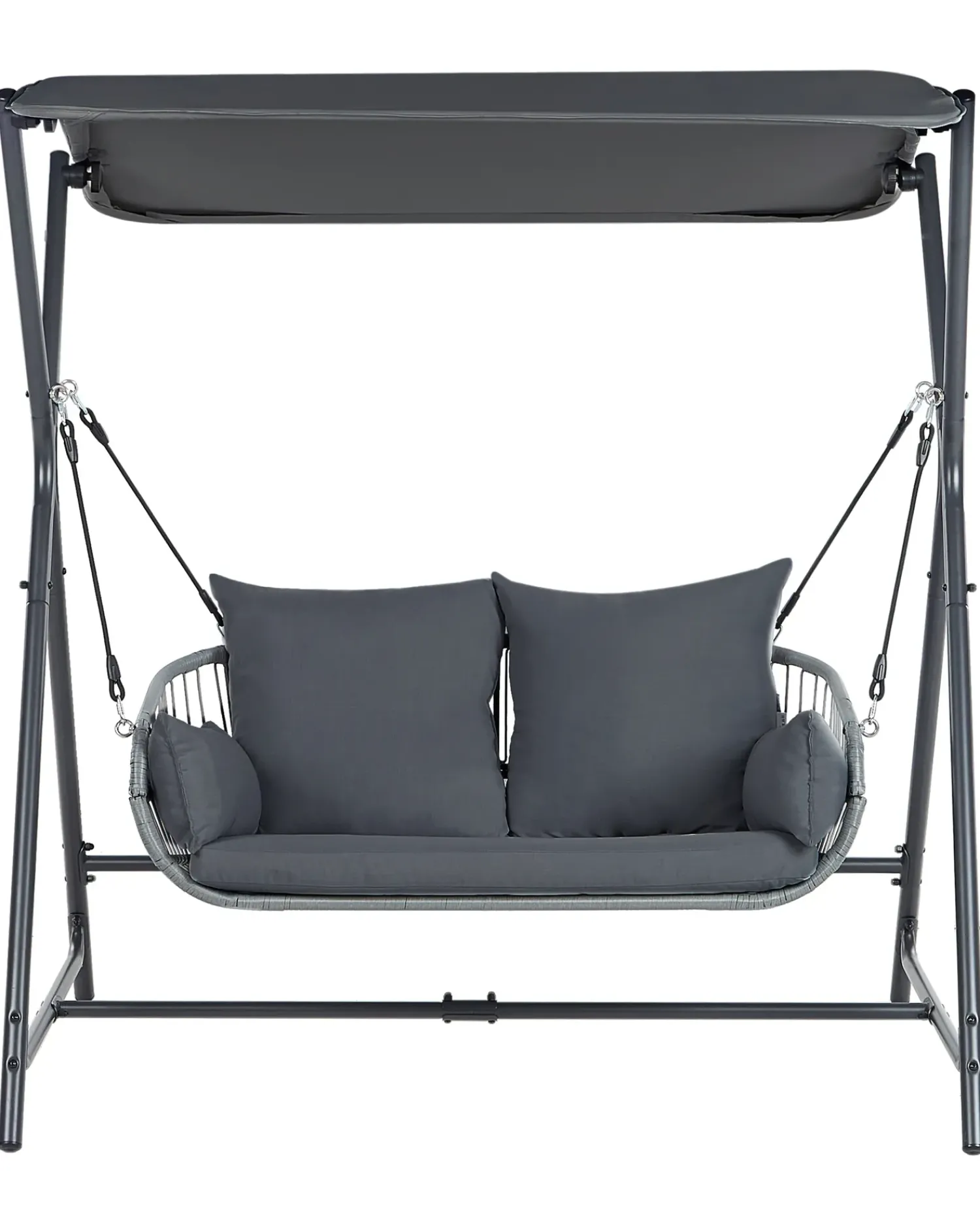 Sale Beliani Dondolo da giardino FIASTRA Metallo scuro Grigio
