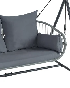 Sale Beliani Dondolo da giardino FIASTRA Metallo scuro Grigio