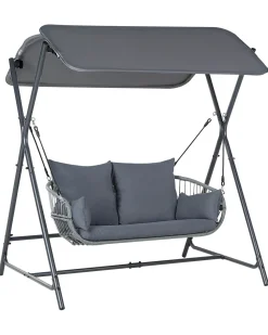 Sale Beliani Dondolo da giardino FIASTRA Metallo scuro Grigio