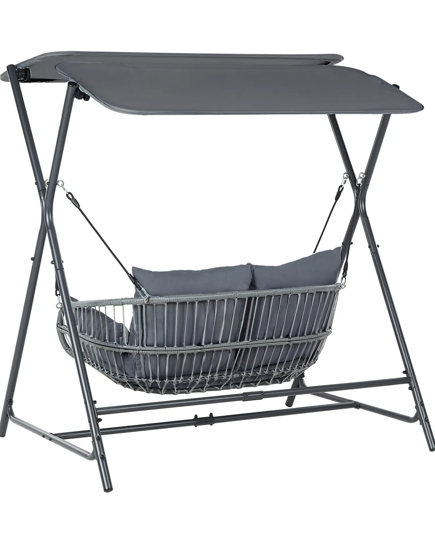 Sale Beliani Dondolo da giardino FIASTRA Metallo scuro Grigio