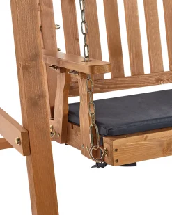 Outlet Beliani Dondolo da giardino FIBBIALLA Legno di abete Marrone Grigio Marrone