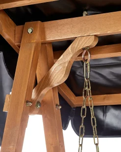Outlet Beliani Dondolo da giardino FIBBIALLA Legno di abete Marrone Grigio Marrone