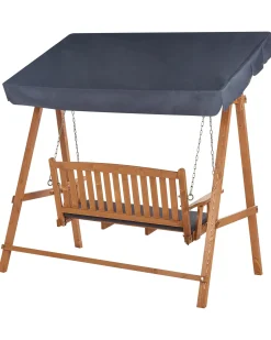 Outlet Beliani Dondolo da giardino FIBBIALLA Legno di abete Marrone Grigio Marrone