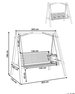 Online Beliani Dondolo da giardino FICARELLA Legno di larice Marrone