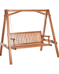 Online Beliani Dondolo da giardino FICARELLA Legno di larice Marrone
