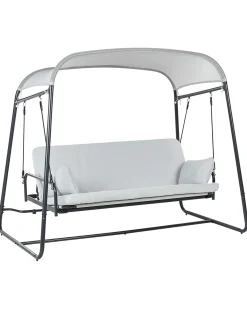 Beliani Dondolo da giardino MARSCIANO Metallo chiaro Grigio