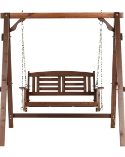 Best Beliani Dondolo da giardino NERITO Legno di abete scuro Marrone