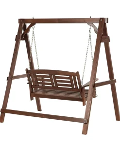 Best Beliani Dondolo da giardino NERITO Legno di abete scuro Marrone