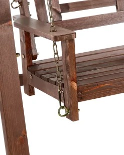 Best Beliani Dondolo da giardino NERITO Legno di abete scuro Marrone