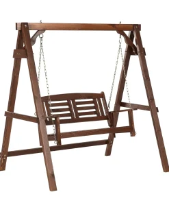 Best Beliani Dondolo da giardino NERITO Legno di abete scuro Marrone