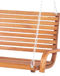 Beliani Dondolo da giardino NOVARA Legno di larice Marrone