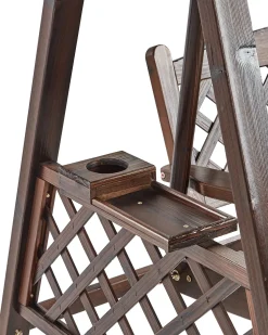 Discount Beliani Dondolo da giardino SENARICA Legno di abete Marrone scuro Marrone Oro