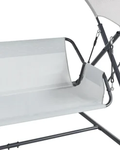 Beliani Dondolo da giardino SOLAGNA Metallo chiaro Grigio