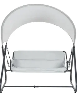 Beliani Dondolo da giardino SOLAGNA Metallo chiaro Grigio