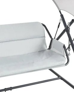 Beliani Dondolo da giardino SOLAGNA Metallo chiaro Grigio