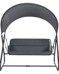 Discount Beliani Dondolo da giardino SOLAGNA Metallo scuro Grigio