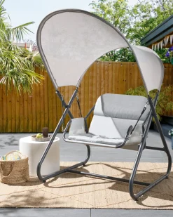 Online Beliani Dondolo da giardino SOLAGNA Metallo chiaro Grigio