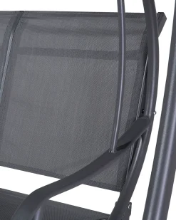 Beliani Dondolo da giardino TESERO Metallo Grigio