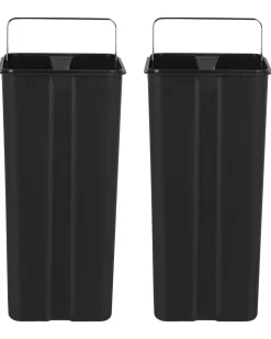 Online Beliani Doppio cestino per i rifiuti 60 L ECOSORT Metallo Nero