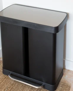 Online Beliani Doppio cestino per i rifiuti 60 L ECOSORT Metallo Nero