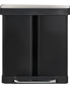 Online Beliani Doppio cestino per i rifiuti 60 L ECOSORT Metallo Nero