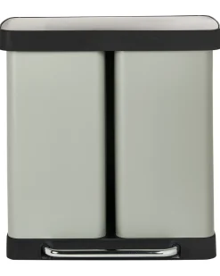 Discount Beliani Doppio cestino per i rifiuti 60 L ECOSORT Metallo Verde chiaro Verde Nero