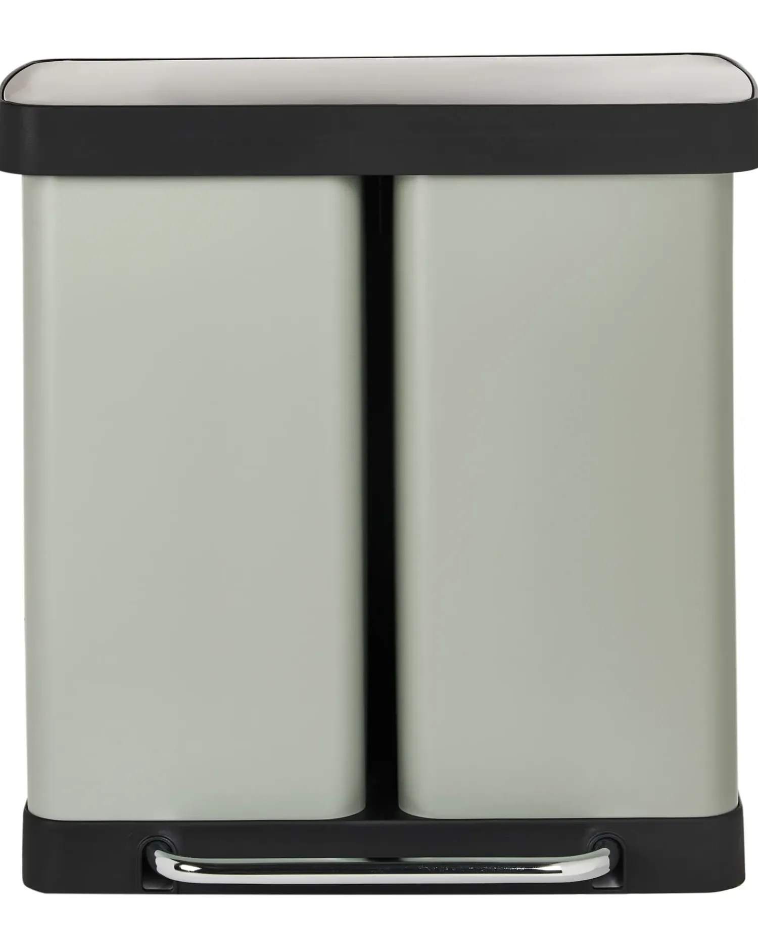 Discount Beliani Doppio cestino per i rifiuti 60 L ECOSORT Metallo Verde chiaro Verde Nero