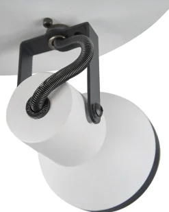 Best Beliani Faretto a 3 luci BARO Regolabile Metallo Bianco Bianco Nero