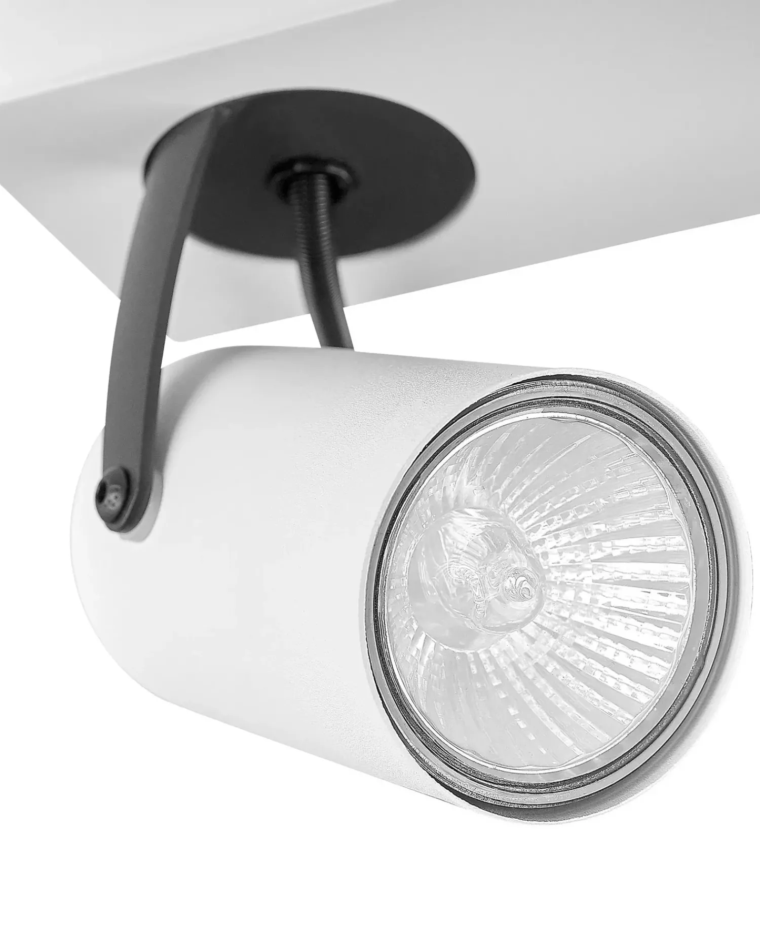 Hot Beliani Faretto a luci KLIP Regolabile Metallo Bianco Bianco Nero