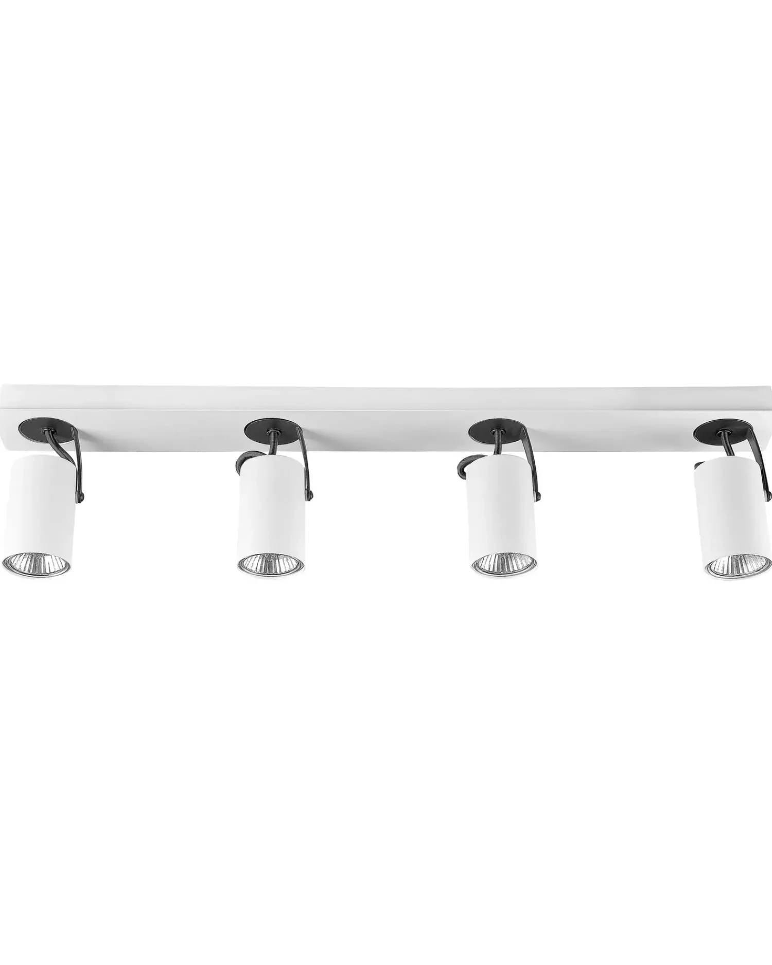 Discount Beliani Faretto a luci KLIP Regolabile Metallo Bianco Bianco Nero