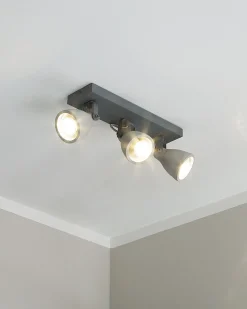 Discount Beliani Faretto a 3 luci MISTAGO Regolabile Cemento Grigio
