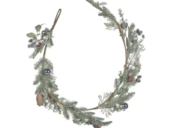 Clearance Beliani Festone di Natale HUELVA 150 cm Verde Argento Bianco Verde