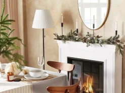 Clearance Beliani Festone di Natale HUELVA 150 cm Verde Argento Bianco Verde