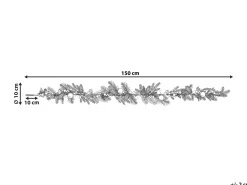Clearance Beliani Festone di Natale HUELVA 150 cm Verde Argento Bianco Verde