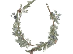 Clearance Beliani Festone di Natale HUELVA 150 cm Verde Argento Bianco Verde