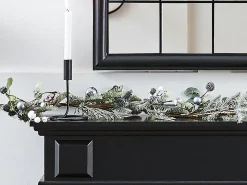 Clearance Beliani Festone di Natale HUELVA 150 cm Verde Argento Bianco Verde
