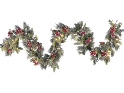 Outlet Beliani Festone di Natale LED PAIMIO Verde Bianco Verde